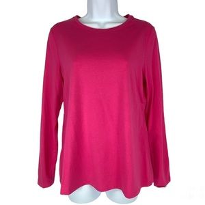 Long sleeve hot pink tee shirt size Med. NWT